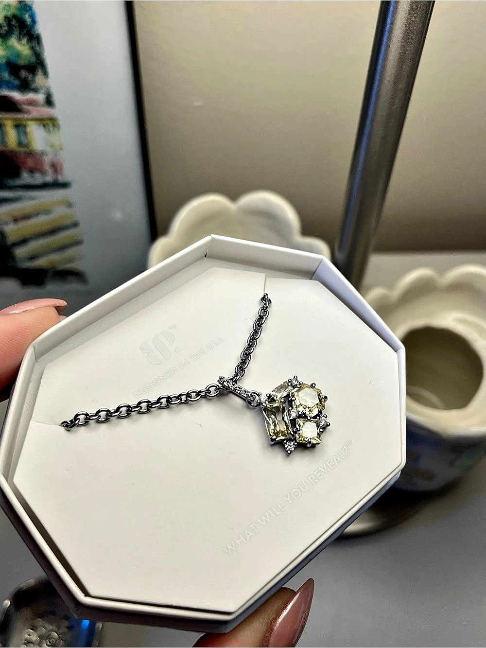 Bomb Party A Hush Between Bells Lemon Cubic Zirconia Pendant Necklace